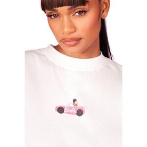 Boohoo Barbie Car Graphic Oversized T-Shirt Size 6 NWOT